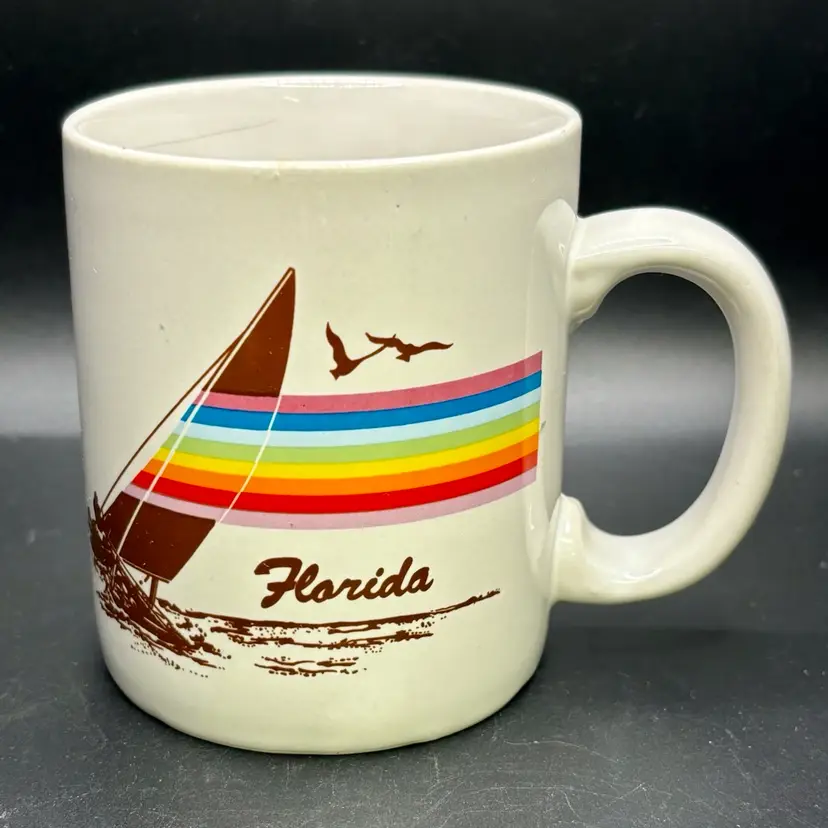 *SALE* Vintage Rainbow Florida Mug 3.5”