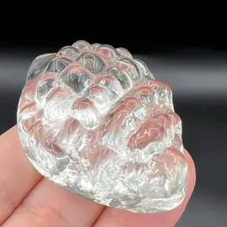 039. Small Clear Glass Hedgehog? Shell? Raspberry? Grapes?