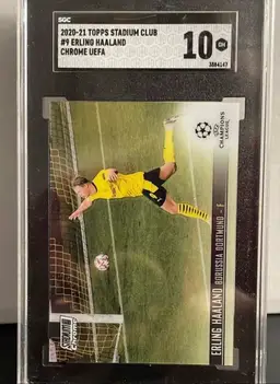 #9 Erling Haaland 2020-21 Stadium Club Chrome UEFA Champions League SGC 10
