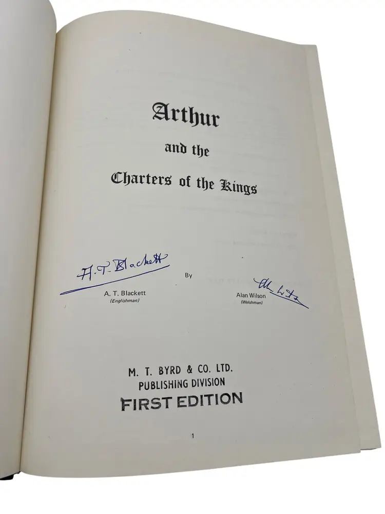 Arthur & the Charters of the Kings 1981 1st Ed Signed Blackett/Wilson Large HC