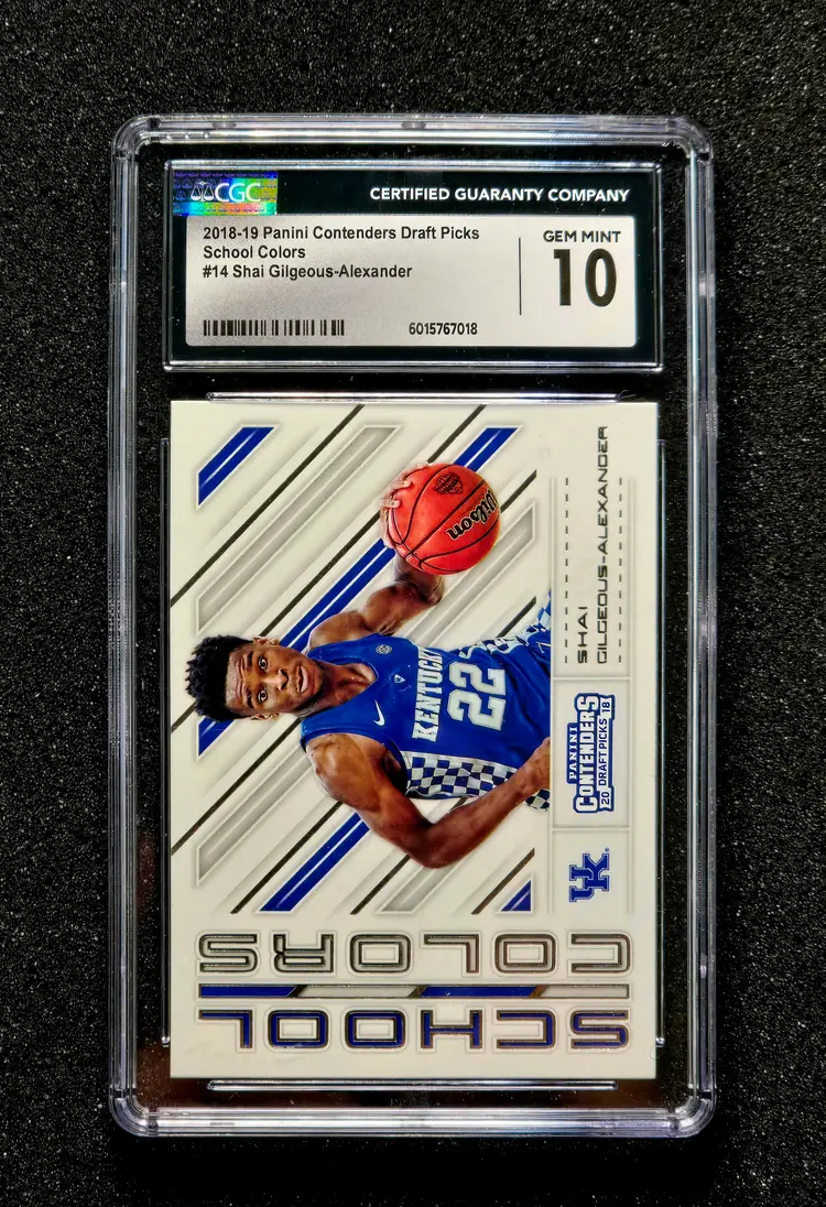 2018 Contenders Draft Shai Gilgeous-Alexander School Colors Rookie RC #14 CGC 10