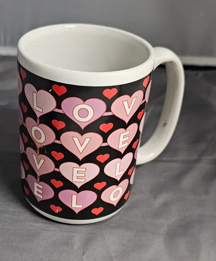 Valentines Day Ceramic Hearts Mug