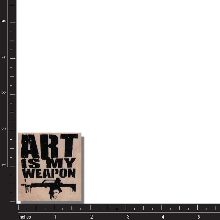 Art Is My Weapon Banksy Rubber Stamp