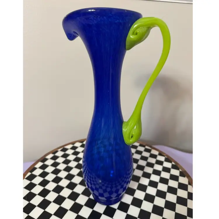 Annieglass Cobalt Pitcher/Vase