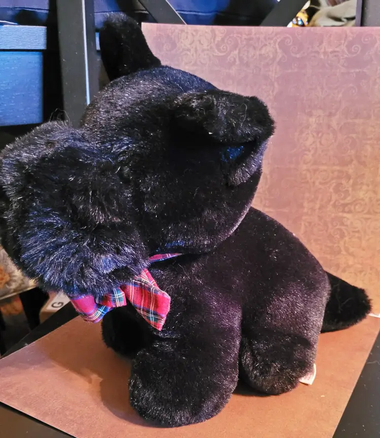 Vintage Plush Black Scottie c.1985