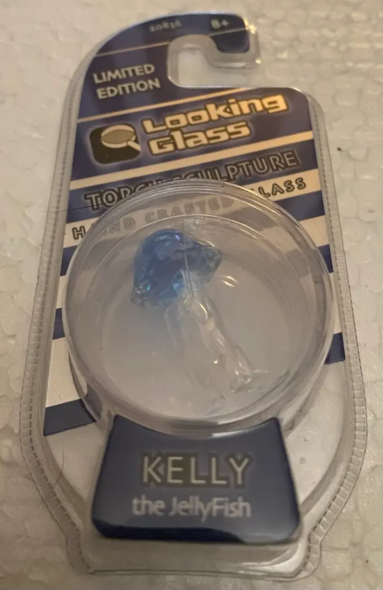 33% Off Sale- Limited Edition Looking Glass Torch Sculpture Kelly The Jellyfish  Front And Back Photos (was $12)