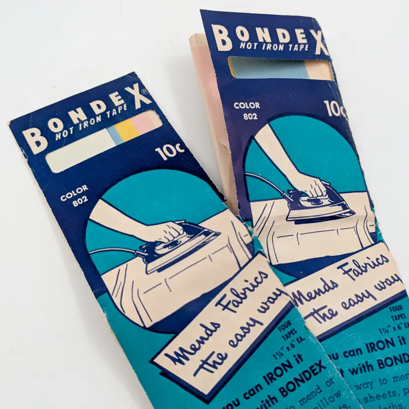 Bondex Iron on Fabric Repair Tape Vintage Ephemera