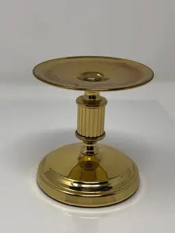 Copper Craft Brass Pillar Candle Holder Made in the USA