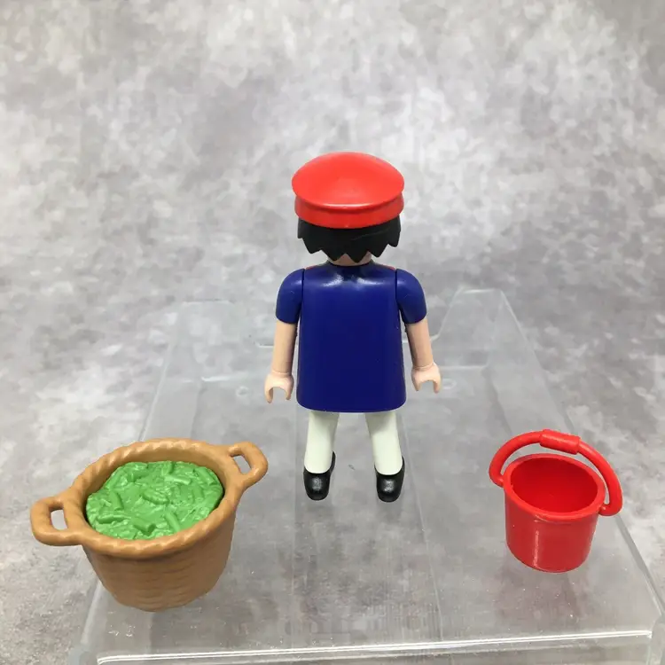 Playmobil Animal Caretaker w/Food Basket & Water Bucket