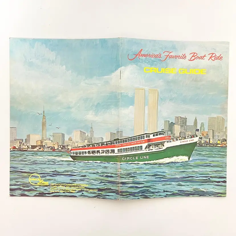 Manhattan NYC New York Boat Tour Circle Line Cruise Souvenir Booklet Vtg 1970s