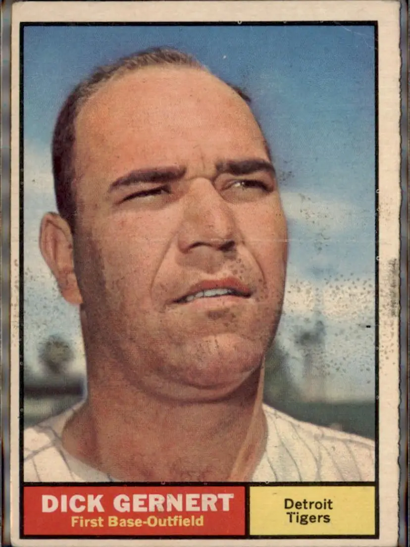 1961 Topps #284 Dick Gernert - ( ) - Detroit Tigers