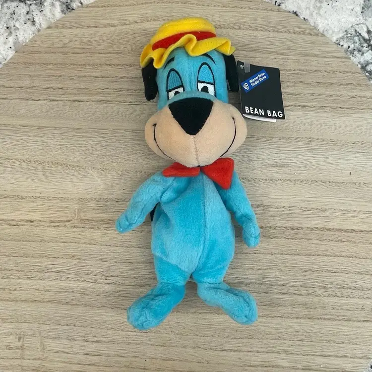Vtg Warner Bros Studio Store Beanbag Plush WB Huckleberry Hound Hana Barbera