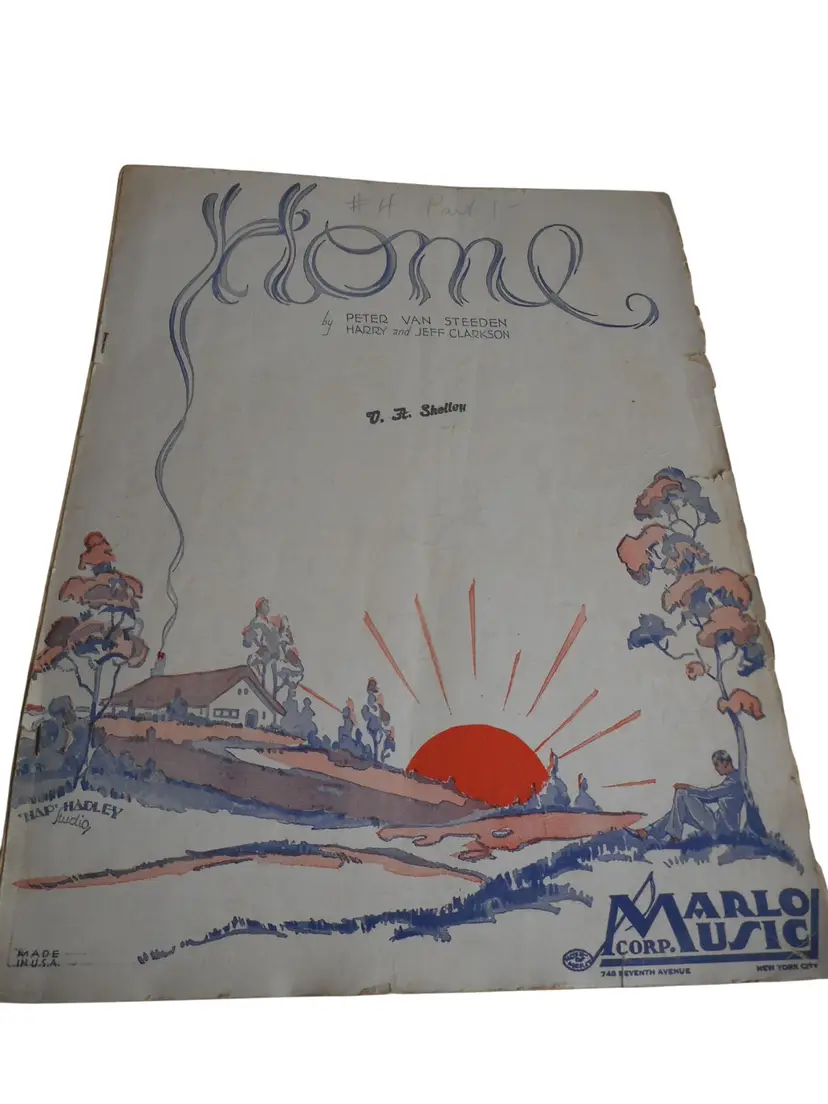 Vintage Sheet Music Piano Ukulele Home Play or Frame Wall Art 1931