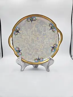 #TR31 Porcelain Signed Jorgeson Made in Bavaria Handled Plate