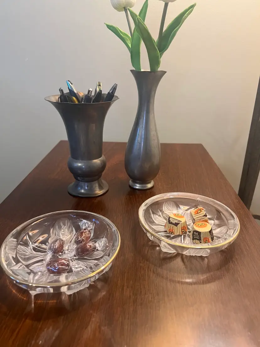Gilded Poinsettia Candy Dish (pair)