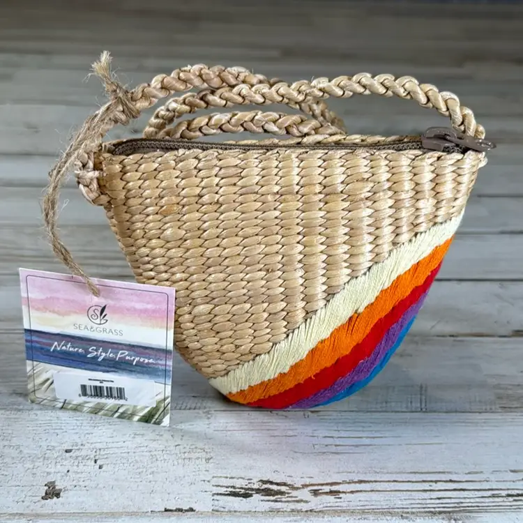 Sea & Grass Handmade Tiny Rainbow Bag
