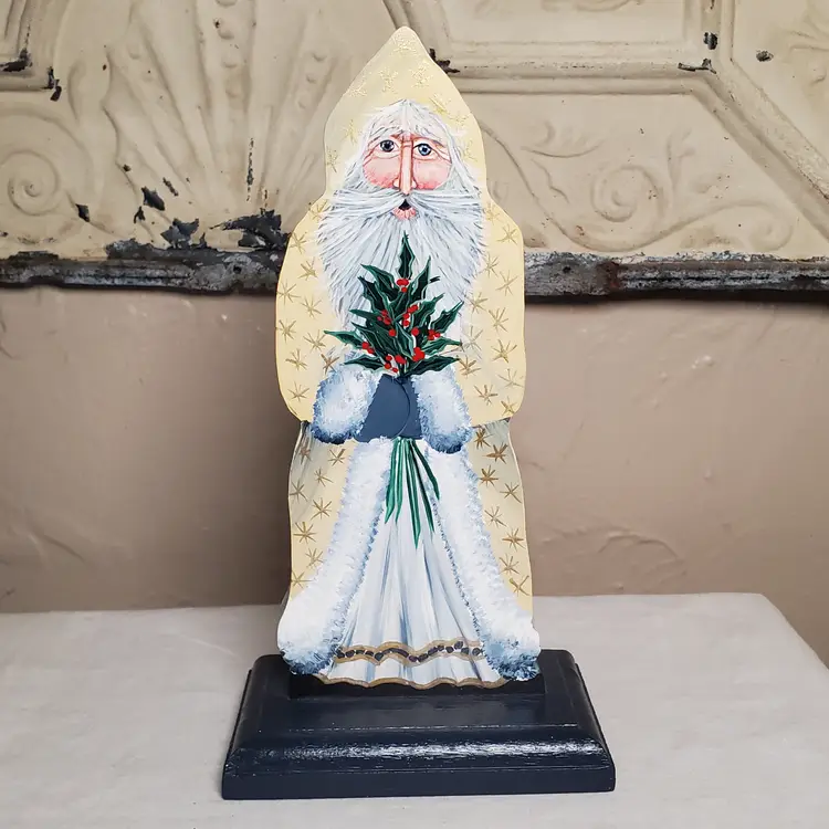 Hand Painted Santa Folk Art