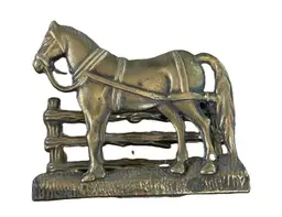 Brass Horse Letter Holder - Vintage & Antique Collectibles