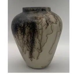 5.7” Horse Hair pottery vase. Signed 2014. Firestone Scottsdale.