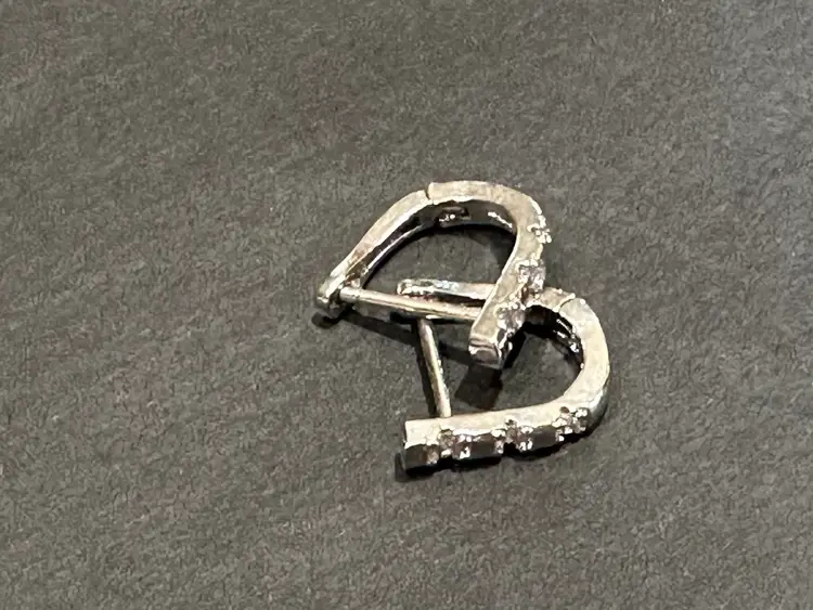 925 Silver Earrings With  Rhinestones