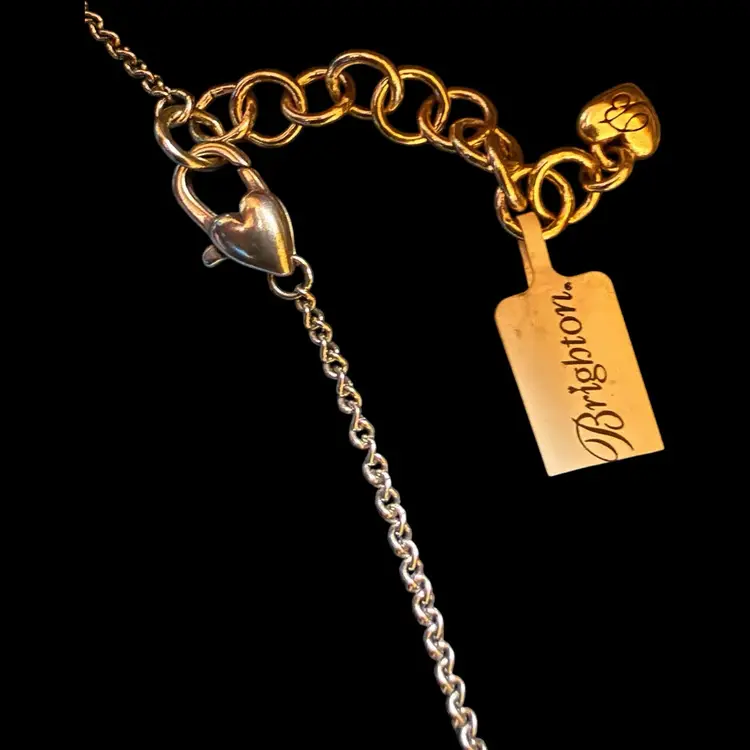 Brighton Silver Tone Fringe Necklace 32”