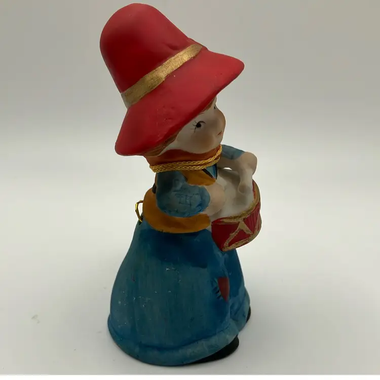 Jasco 1978 Merri- Bells Bisque Porcelain Drummer Christmas Decor with Tag