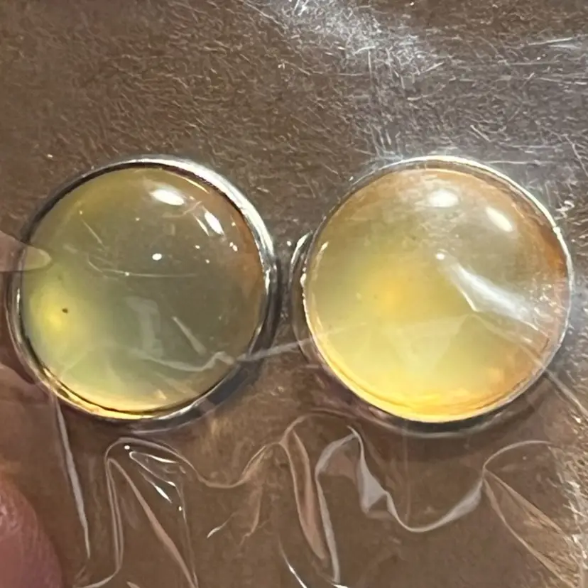 Stud Moonstone Earrings Made By Me - As Shown In Picture