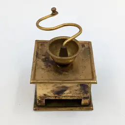 Miniture Brass Dollhouse Coffee Spice Grinder
