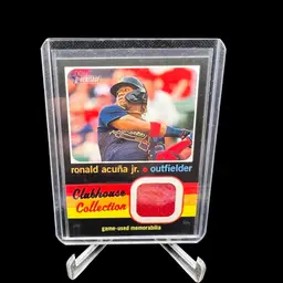 2020 Topps Heritage Acuna Relic Patch Atlanta Braves