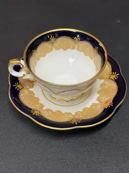 German Demitasse Porcelain Tea Cup And Saucer