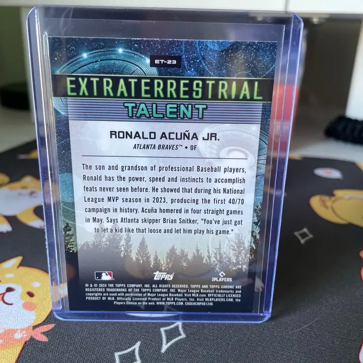 Ronald Acuna Jr. 2024 Topps Cosmic Chrome “Extraterrestrial Talent” - Atlanta Braves