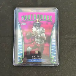 2024 Topps Chrome Football Jayden Daniels Youthquake Pink Parallel
