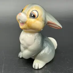 Vintage Walt Disney Thumper Bunny Rabbit From Bambi Porcelain Japan Glossy