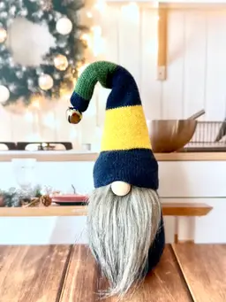 Petite Scandinavian Decorative Gnome Made With Recycled Upcycled Sweaters