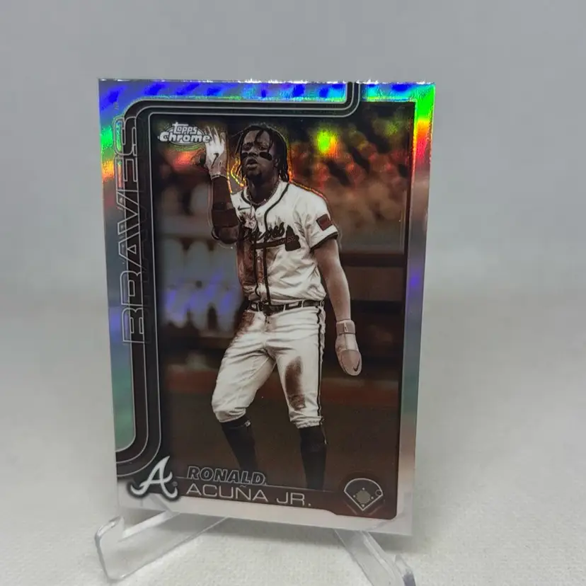 Ronald Acuna Jr. Sepia Refractor 2025 Topps Chrome #257 Atlanta Braves