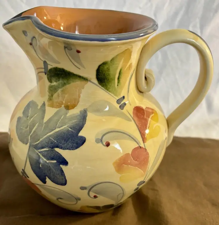 Beautiful Large 2qt Pitcher, Ceramiche Alfa Italian Made for Crate And Barrel