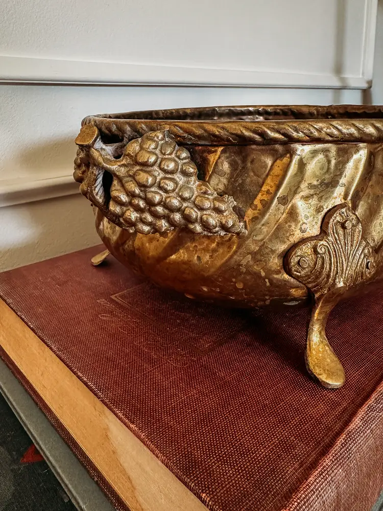 Vintage Brass Oblong PLANTER