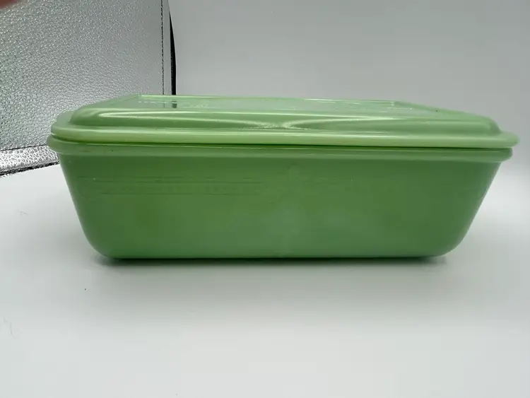 Vintage Philbe Jadeite FireKing Loaf Pan With Lid