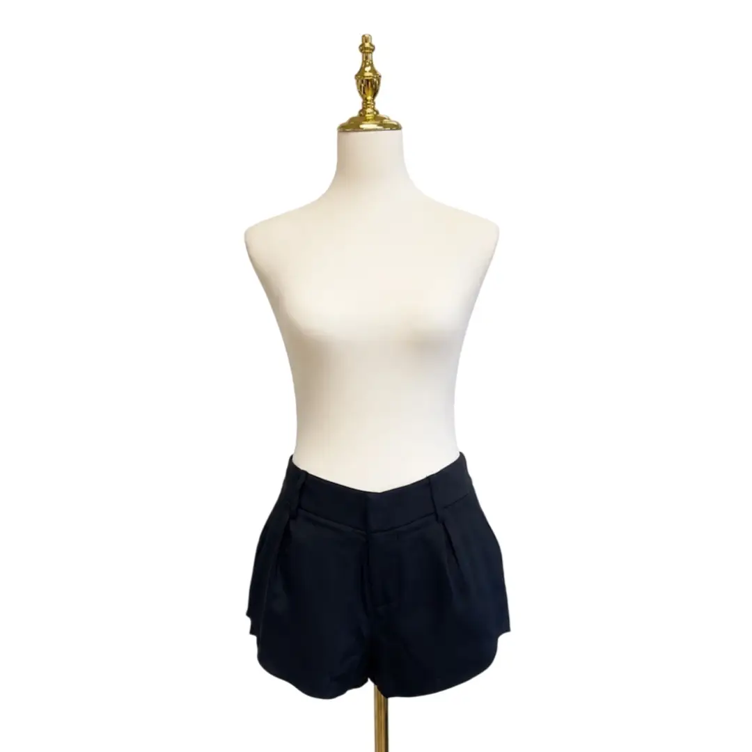 Alice + Olivia Black Silk Shorts Sz 2