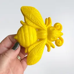 Burwood Bee (set of 2) Yellow Vintage Wall Decor Plastic 1970s | 4”