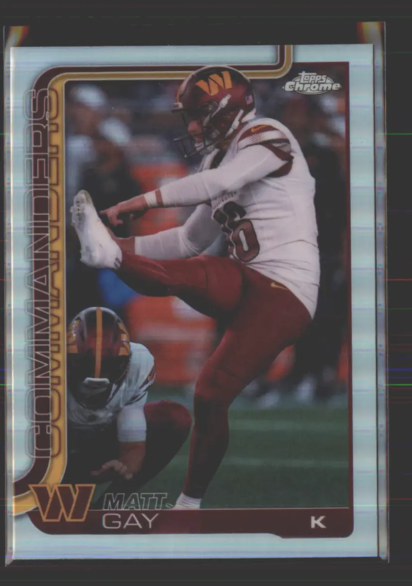 Matt Gay 2025 Topps Chrome Refractor #300 - (142) - Washington Commanders