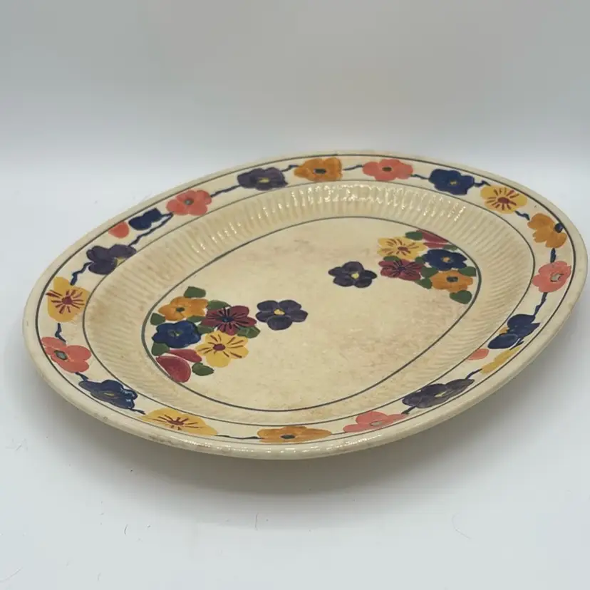 Ridgeway England 1920’s Hand Painted Plate- Crazing