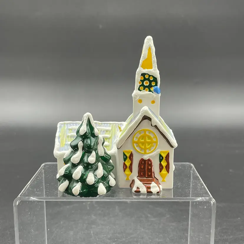 Dept 56 Snow Village Classic Ornament Series Steepled Church Christmas Decor
