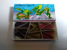 Vintage Oriental Dragon Incense Cones 12 Pcs Box Made in Japan Home Decor
