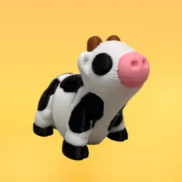 3D Printed Mini Cow Fidget 2 X 1 3/4