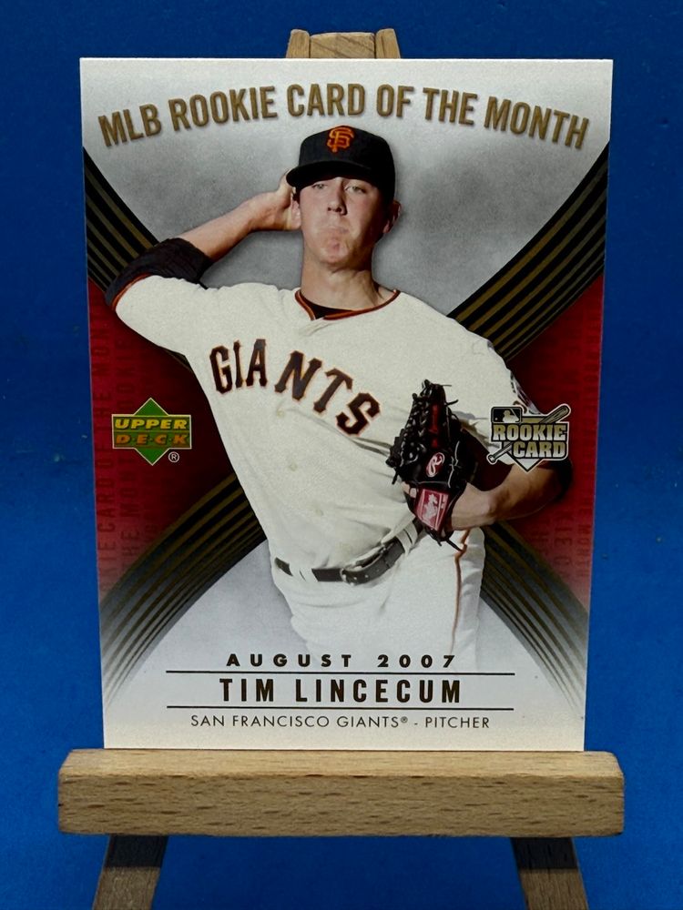 2007 Upper Deck Tim Lincecum RC Rookie Of The Month San Francisco Giants