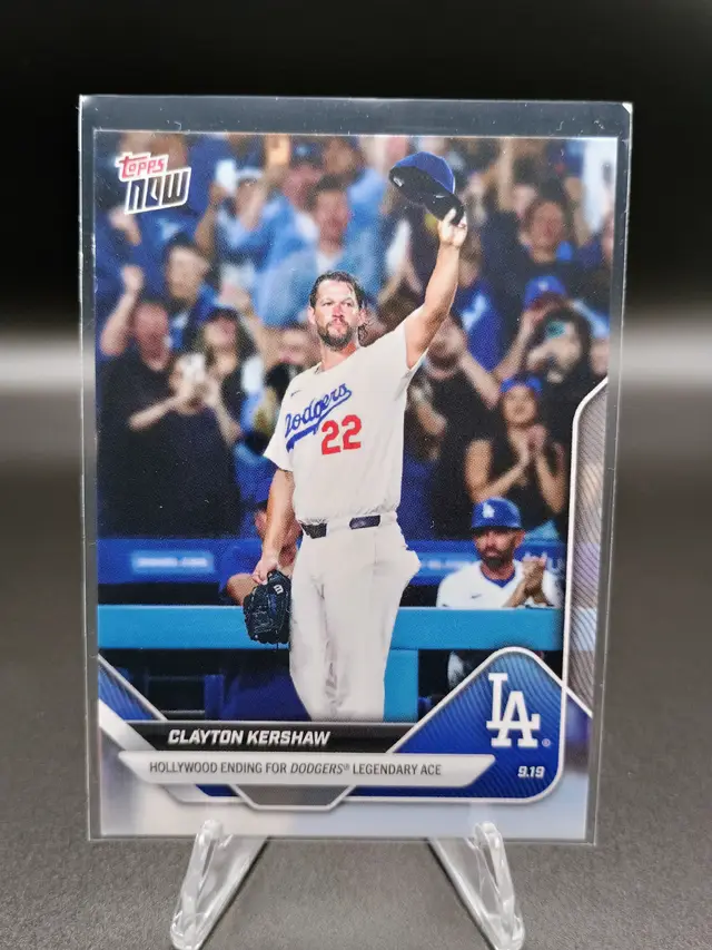Clayton Kershaw 2025 Topps NOW #734 Hollywood Ending For Dodgers Legendary Ace
