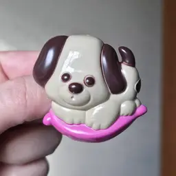 Vintage Avon 1974 Puppy Dog Solid Perfume Brooch