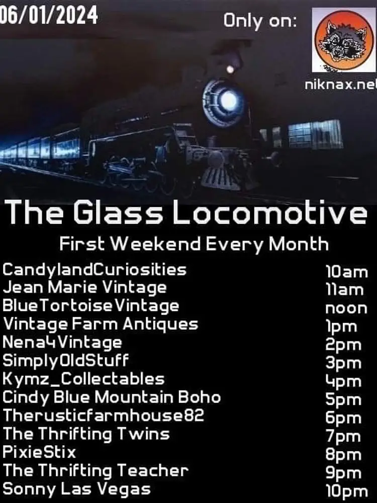 The GLASS Locomotive Train 🚂 Fenton, Art Glass, Vintage 🌼🍄