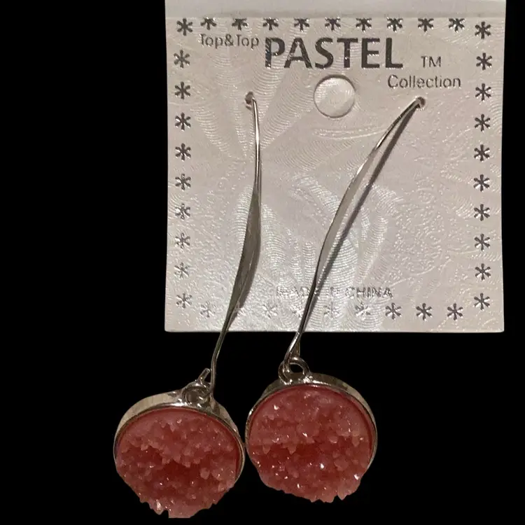 Druzy Pastel Dangle Earrings